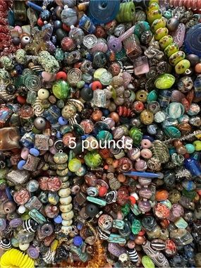 5 lb Bead lot - no plastic!